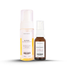 Glycol Exfoliating Foaming Face Cleanser + Restart Anti-Aging Face Serum